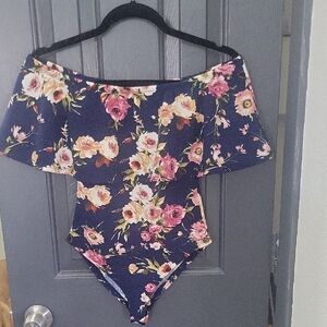 Floral Off-Shoulder Kids One Piece